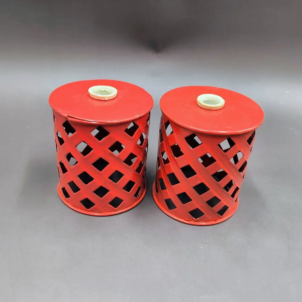 Lot of 10 Metal Lattice String Light Covers for Patio Garden Lights Multicolor